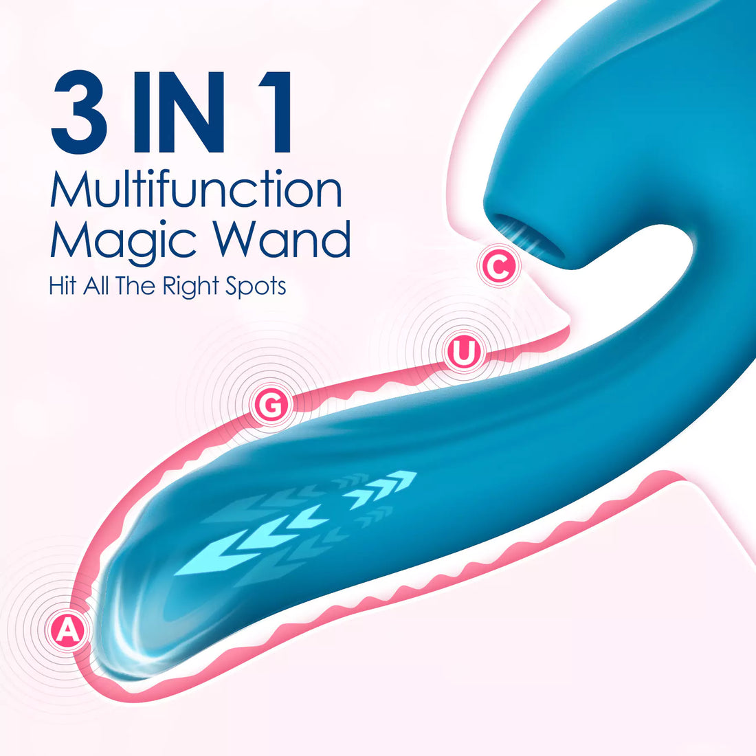 3IN 1 Thursting G - spot & Clitoris Joy Magic Wand