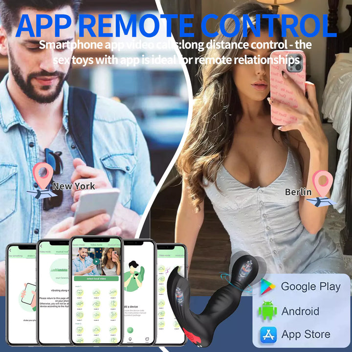 APP Control 360° Rotation Vibrating Prostate Anal Plug