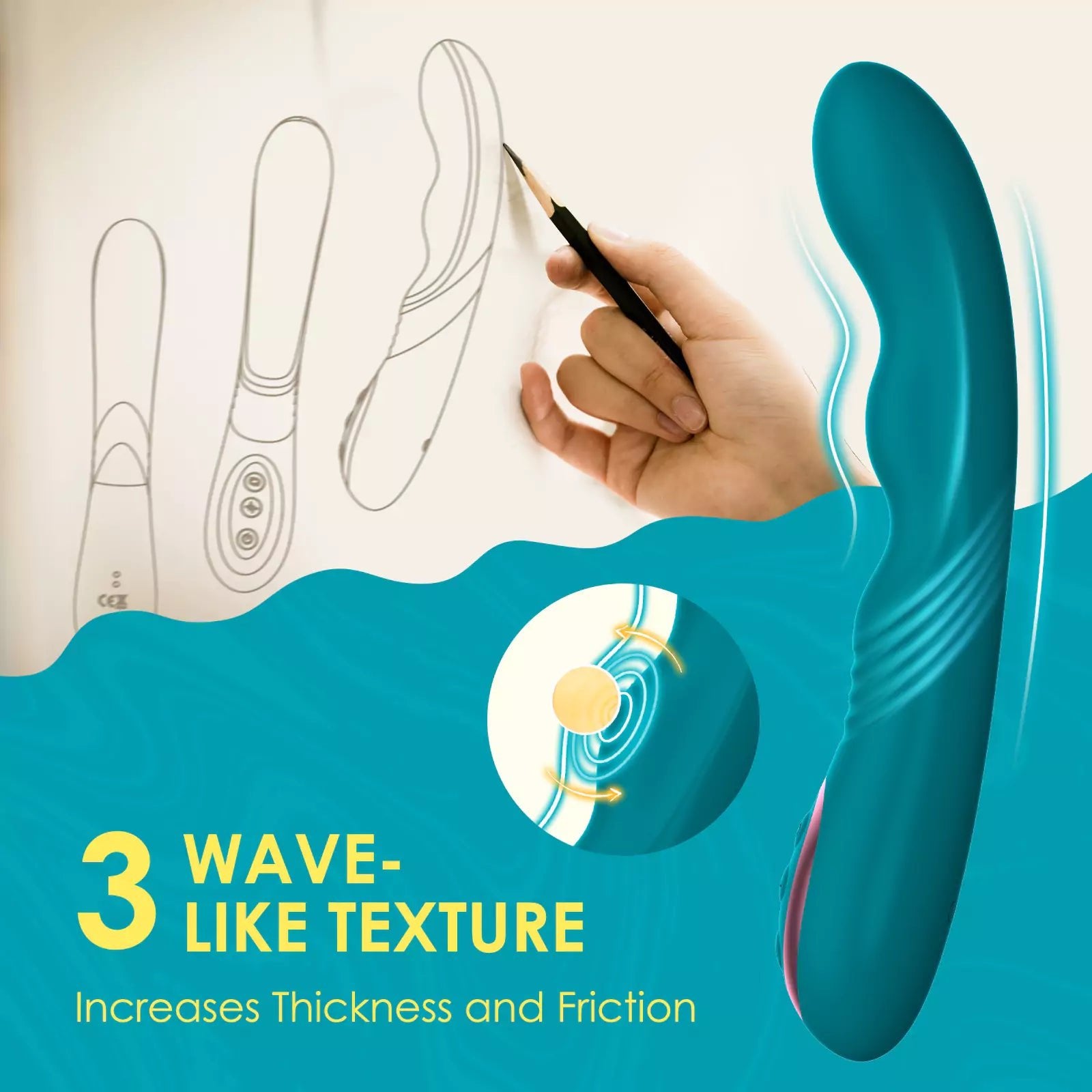 SVAKOM Wave - Like Texture 360° Rotating G - spot Vibrator