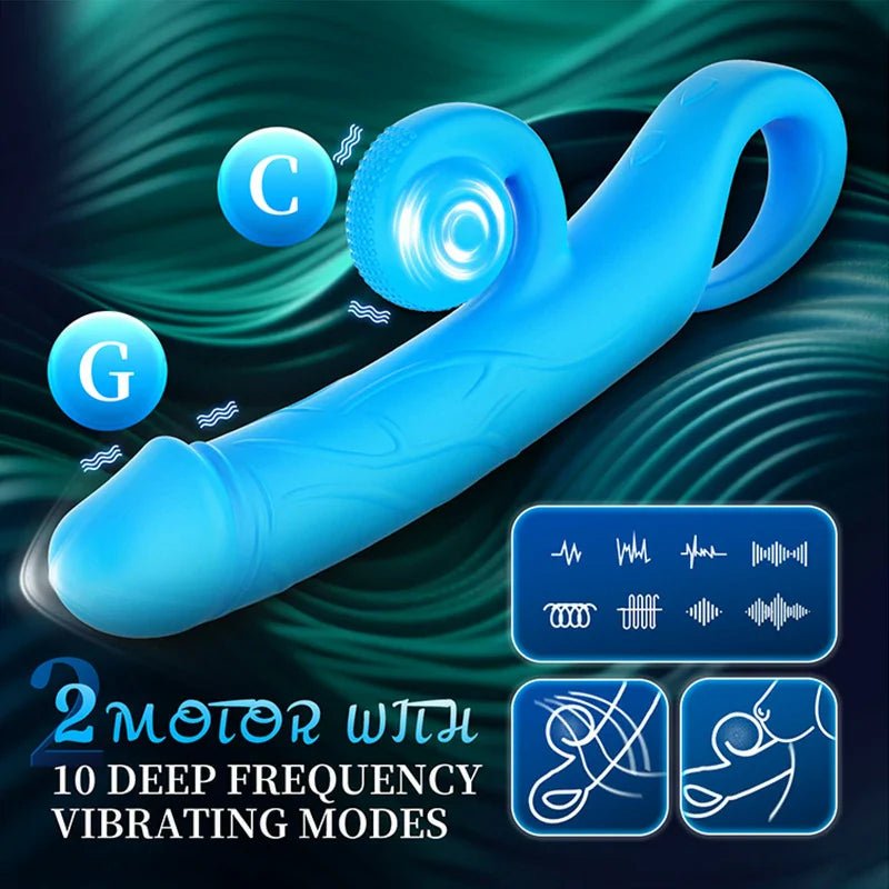 Smurfs - Dual Pleasure Clit Stimulator & G - Spot Vibrator