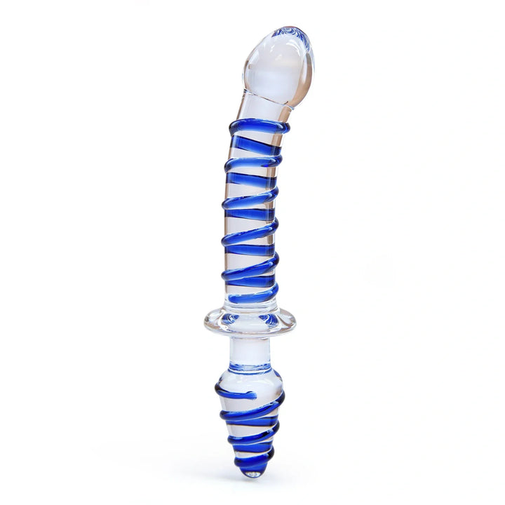 Magic duo swirl cool summer Double ended glass dildo