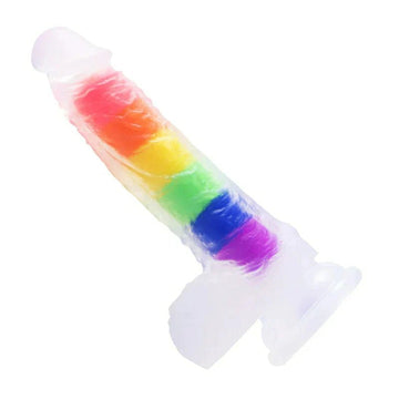 Julian - 5.4 - inch Rainbow Jelly Realistic Suction Cup Dildo