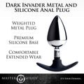 Dark Invader Metal and Silicone Anal Plug