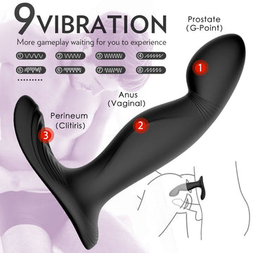 Vibrating Butt Plug with 9 Vibration Mode Male Sex Toy