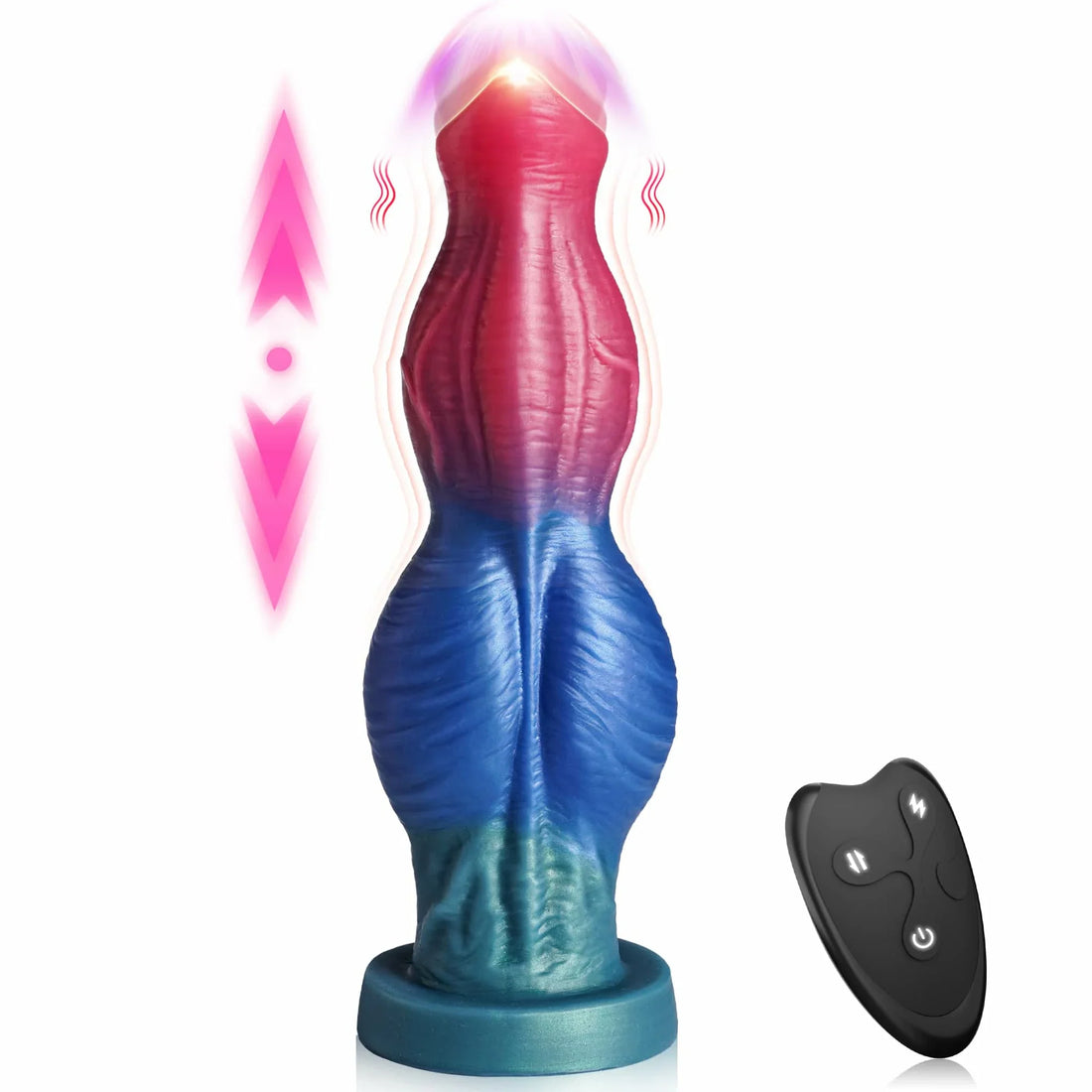 lodon - 10 Knot Huge Dildo Women Sex Toy with 7 Vibration 7 Thrusting Mode