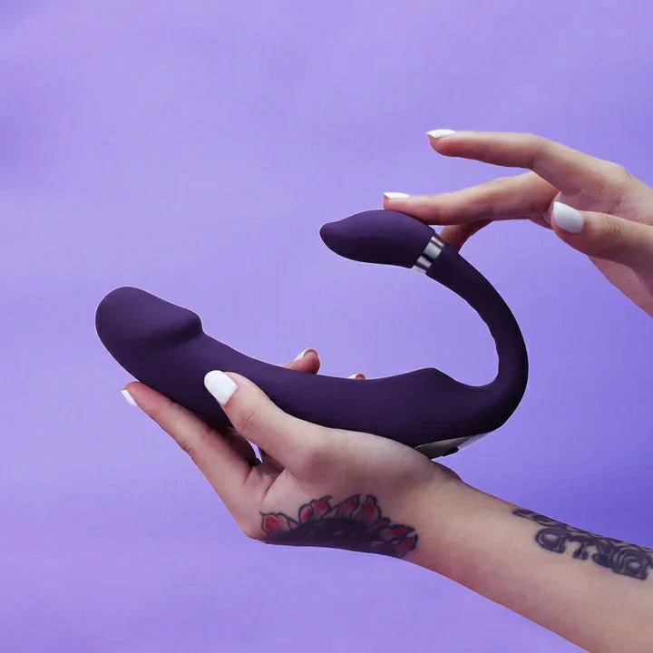 Eggplant - 2 - IN - 1 Vibrator G Spot Sex Toy