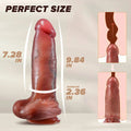 Thick Thrusting Vibrating Heating Realistic Dildo with Strong Suction Cup and Remote Control