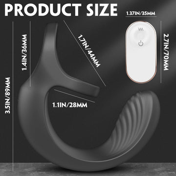 Vibrating Cock Ring Sperm Lock Ring Testicular Stimulator Prostate Massager