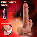 Wish - 9 Vibrating Tongue Licking 3 Thrusting & Swinging Heating Realistic Dildo 8.67 Inch