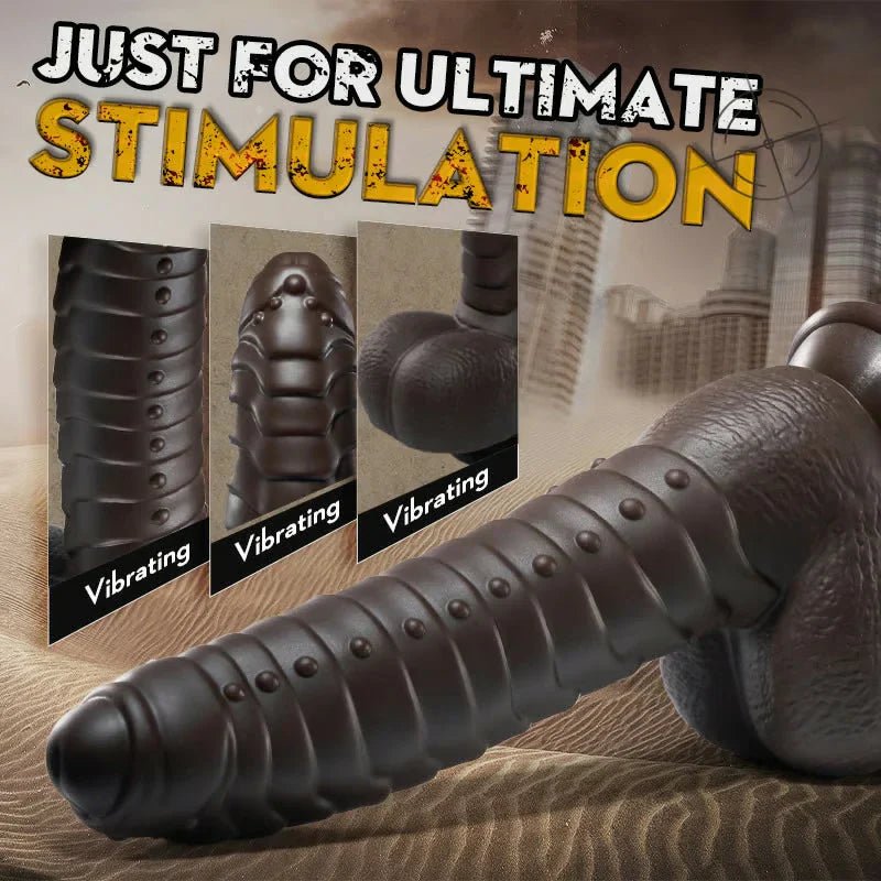 Rattlesnake 5 Vibrating 3 Thrusting Heating Function Fantastic Dildo 8.70 Inch