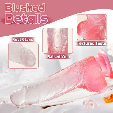 CrystalLove - Jelly Silicone Lifelike Dildo 8.07 Inch