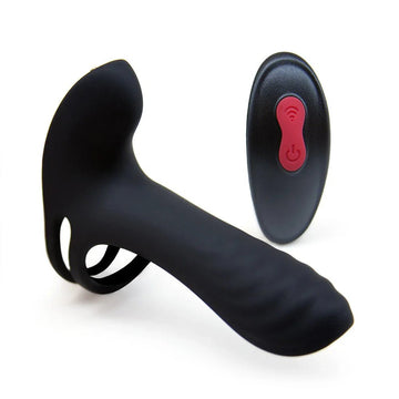 Magnum Vibrating cock sleeve with clit stimulator