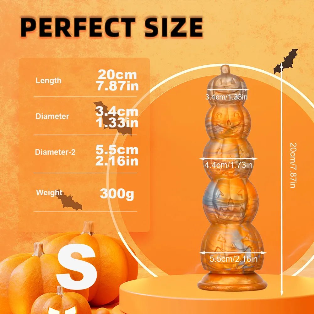 Huge Fantasy Dildo for Halloween2024 with Suction Cup 2 sizes smashing pumpkins