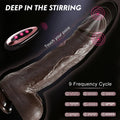 Thursting and Rocking Heating Realistic Black Dildo 8.7inch with RCT