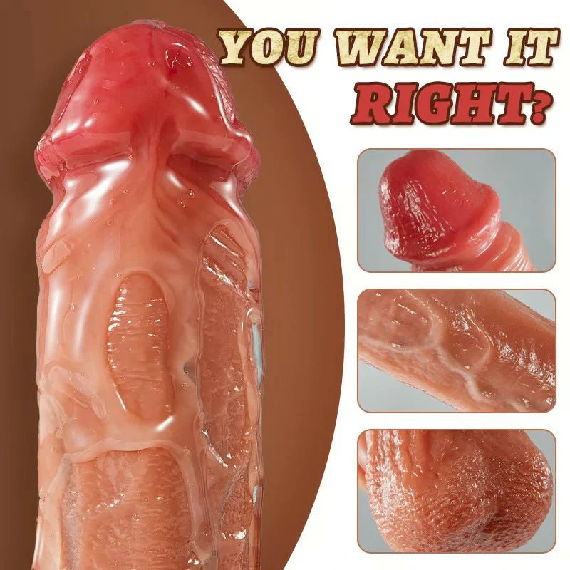 LONG - 3 Thrusting & Vibrating Heating Life - like Dildo 9.29 Inch