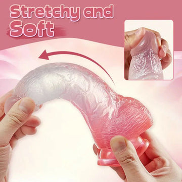 CrystalLove - Jelly Silicone Lifelike Dildo 8.07 Inch