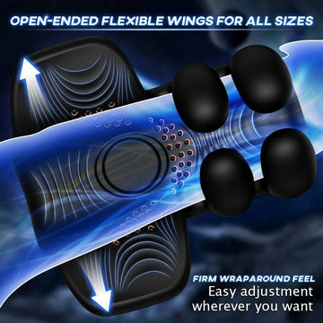 Open - ended Finger Massaging & Tapping & Vibrating Male Stroker