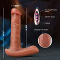 Lifelike Prostate Dildos Heating Anal Toy with Remote Control