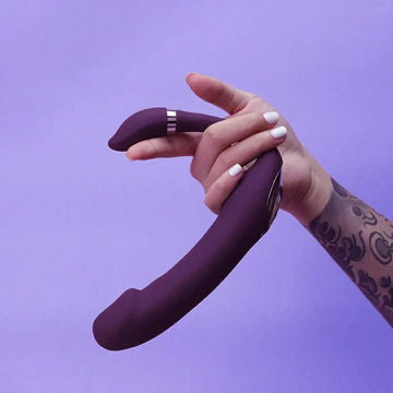 Eggplant - 2 - IN - 1 Vibrator G Spot Sex Toy