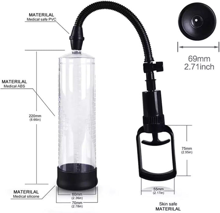 Manual Push - type Vacuum Suction Penis Pump