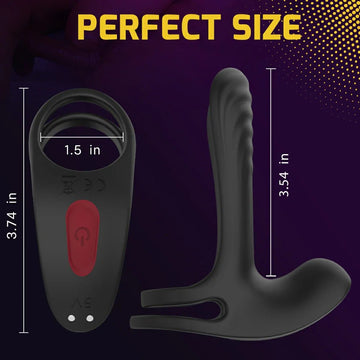 Magnum Vibrating cock sleeve with clit stimulator