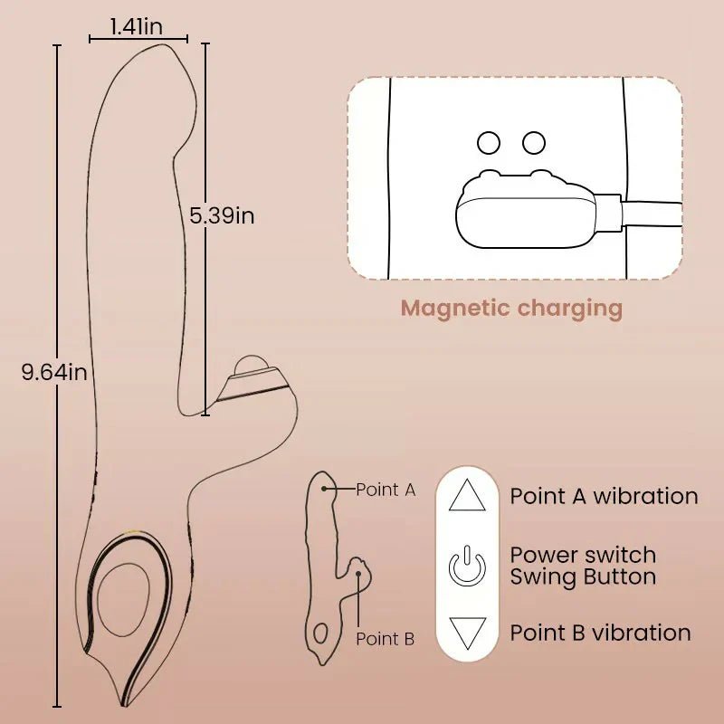 Wiggling G Spot Vibrator with Clitoral Teaser