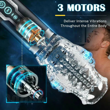 Amber - Double Egg Vibrators 5 Thrusting Rotation 7 Vibrating Oral Sex Handheld Masturbator