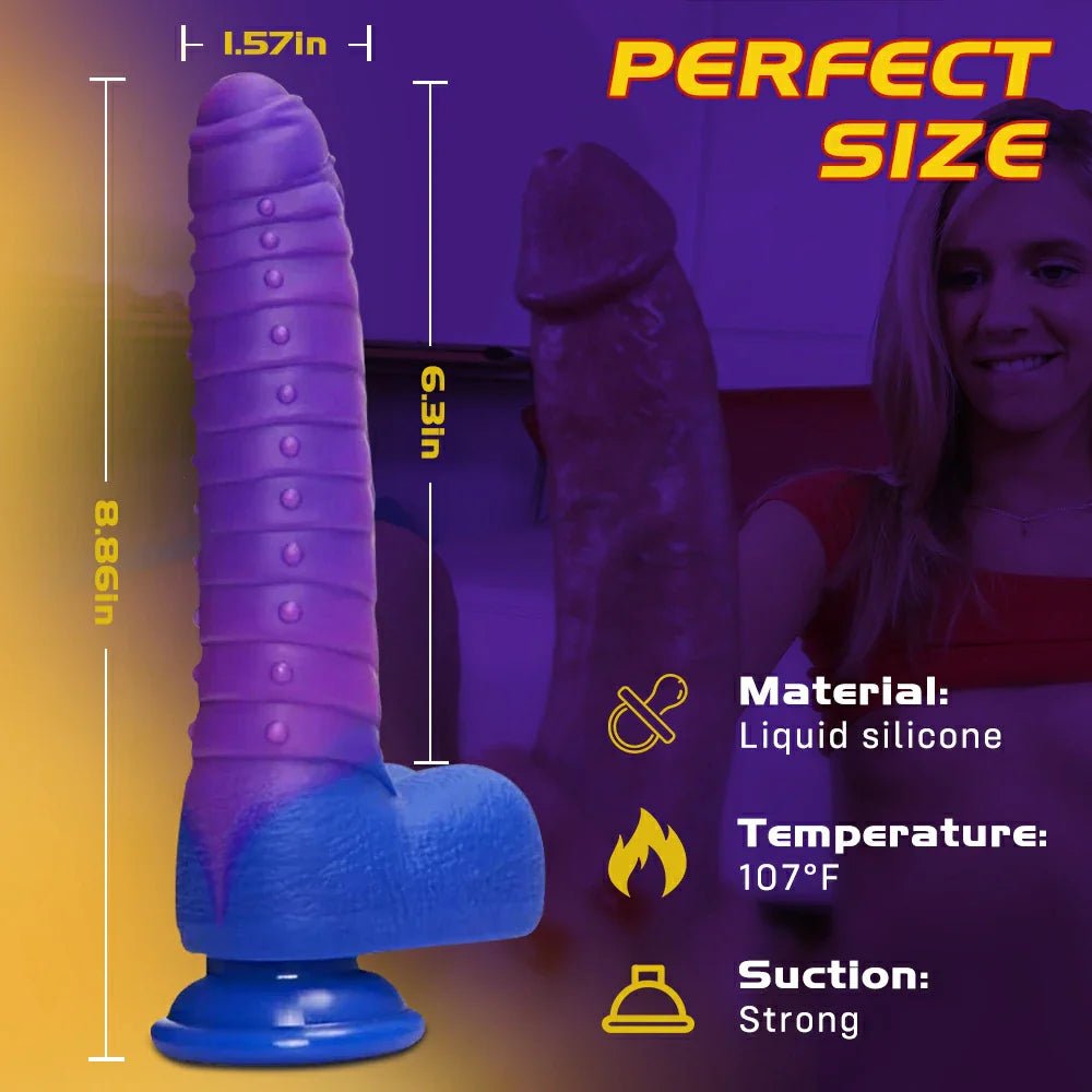 Carl - Caterpillar Intelligent Heating 3 Thrusting 5 Vibrating Monster Dildo 9 Inch