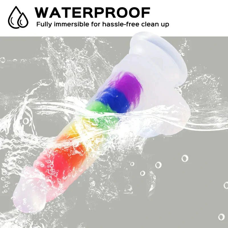 Julian - 5.4 - inch Rainbow Jelly Realistic Suction Cup Dildo