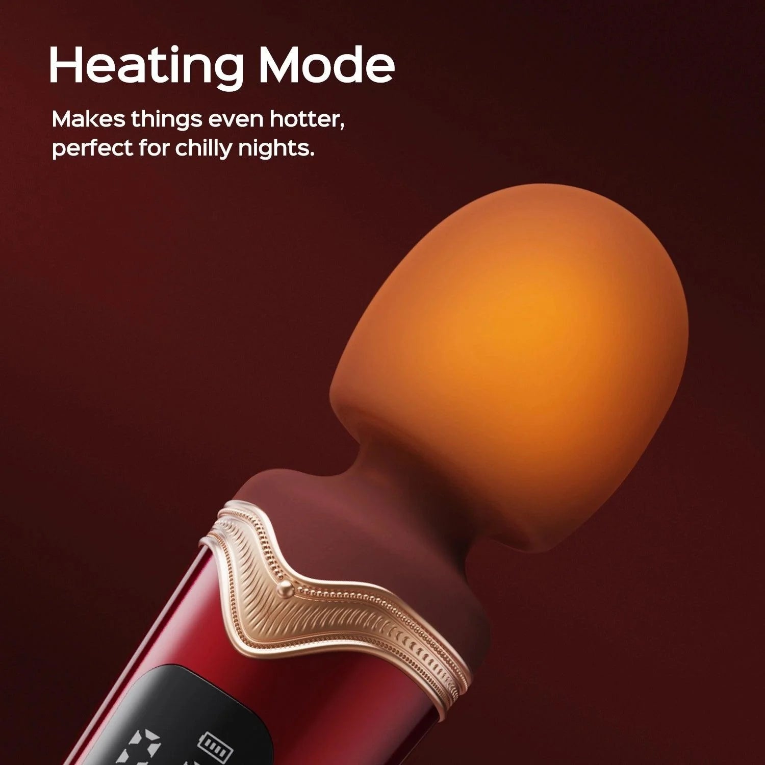 RED - Powerful Wand Massager Woman Vibro and Heating Sexy Toy