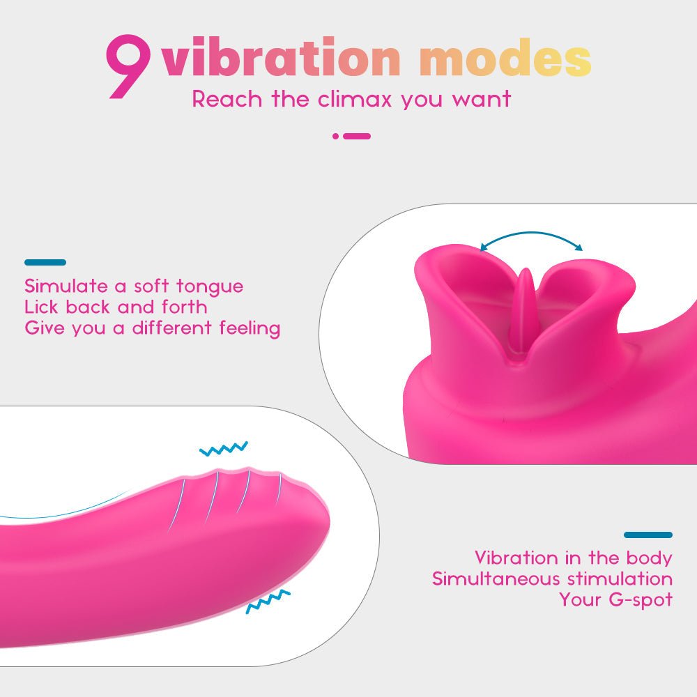 Finger Vibrator with Tongue Licker Clitoris Stimulation