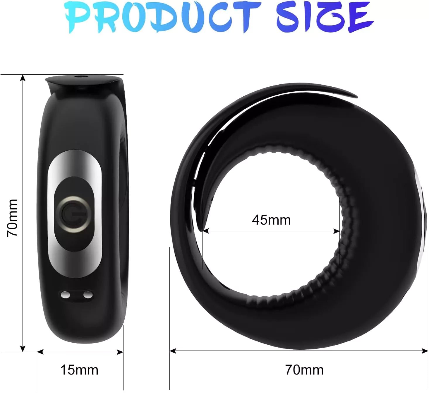 Vibrating Penis Ring with Adjustable Buckle