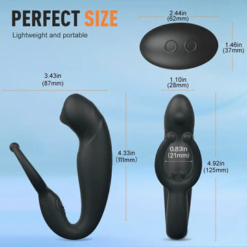 Demon:Prostate Massager P - spot Butt Plug 9 Vibrating Male Sex Toy