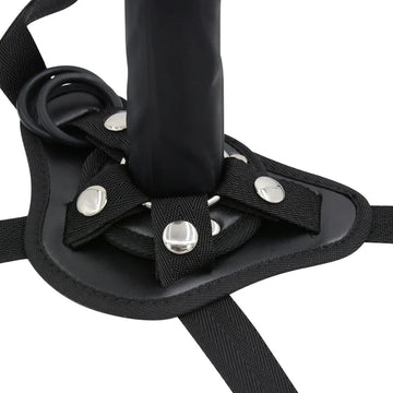 Surf - 2 sizes strap - on black dildo harness set