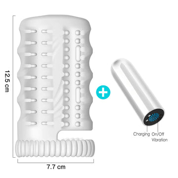 Dual Channel Silicone Vibrating Penis Trainer with Twin Tunnel Openings