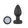 Rainbow - Flashing Light Base Vibrating Training Anal Plug with Remote Control