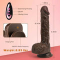 JACKIE - 8 Thrusting Vibrating Swinging Lifelike Wild Dildo 8.93 Inch