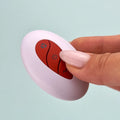 Lit - fiery red dual vibrator C Shaped vibrator with remote