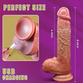 SINGER 3 IN 1 Realistic Non - sticky Blush Heating Dildo 8.66inch