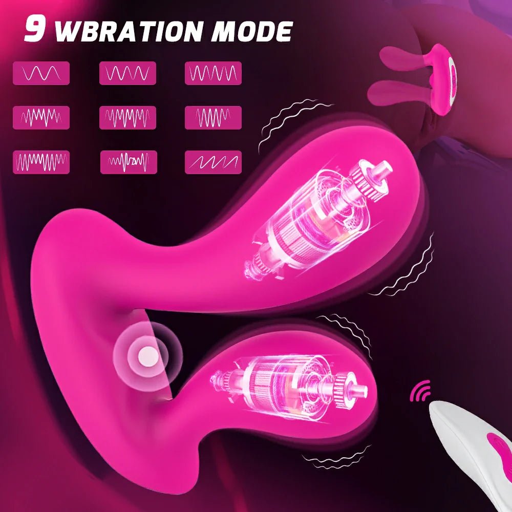 ALICE - Pink Vibrator with Dual Pleasure and Double Penetration