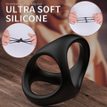 infinity: 3 in 1 design Male Longer Lasting Erection Extremely Stretchable Penis Cock Ring