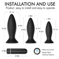 3Pcs Vibrating Butt Plug Set Anal Training Kit for Beginners