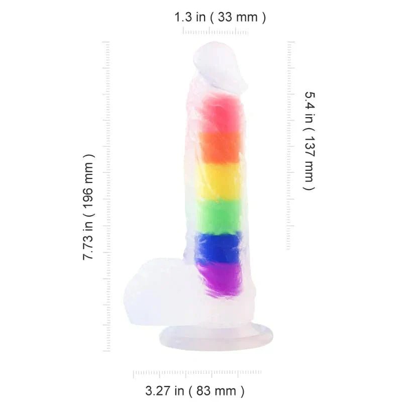 Julian - 5.4 - inch Rainbow Jelly Realistic Suction Cup Dildo