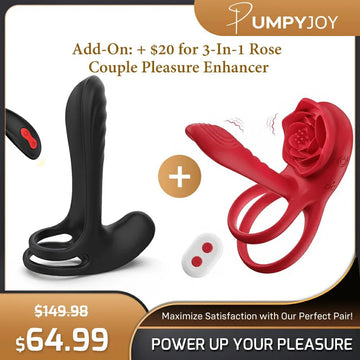 Magnum Vibrating cock sleeve with clit stimulator