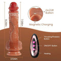 LONG - 3 Thrusting & Vibrating Heating Life - like Dildo 9.29 Inch