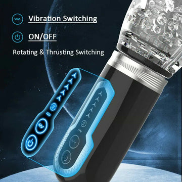 Amber - Double Egg Vibrators 5 Thrusting Rotation 7 Vibrating Oral Sex Handheld Masturbator