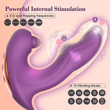 3 in 1 Triple Stimulation Tapping G - spot Vibrator