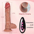 IPX7 Waterproof 7 Thrusting Swinging 10 Vibrating Heating Lifelike Dildo 8.46 Inch