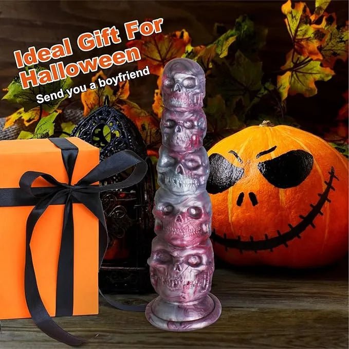 Huge Fantasy Dildo for Halloween2024 with Suction Cup 2 sizes horror skull