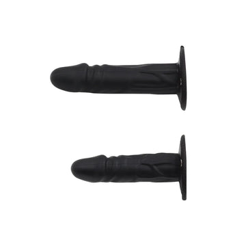 Surf - 2 sizes strap - on black dildo harness set